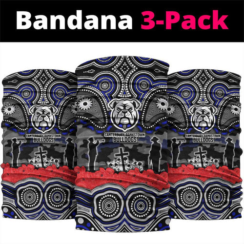 ANZAC Day Canterbury Bankstown Bulldogs Neck Gaiter Military Memorial Aboriginal Indigenous Art