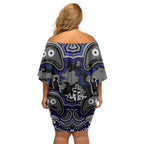 ANZAC Day Canterbury Bankstown Bulldogs Off Shoulder Short Dress Military Memorial Aboriginal Indigenous Art
