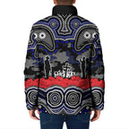 ANZAC Day Canterbury Bankstown Bulldogs Padded Jacket Military Memorial Aboriginal Indigenous Art