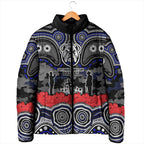 ANZAC Day Canterbury Bankstown Bulldogs Padded Jacket Military Memorial Aboriginal Indigenous Art