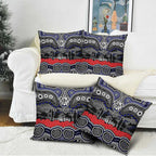 ANZAC Day Canterbury Bankstown Bulldogs Pillow Cover Military Memorial Aboriginal Indigenous Art
