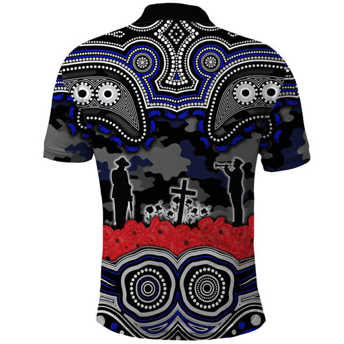 ANZAC Day Canterbury Bankstown Bulldogs Polo Shirt Military Memorial Aboriginal Indigenous Art