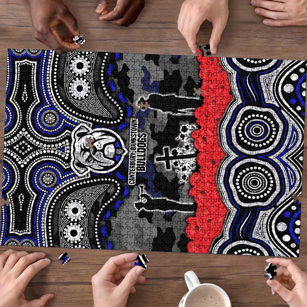 ANZAC Day Canterbury Bankstown Bulldogs Puzzle Military Memorial Aboriginal Indigenous Art