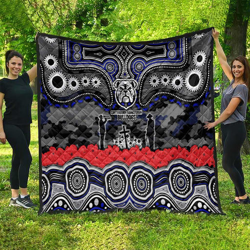 ANZAC Day Canterbury Bankstown Bulldogs Quilt Military Memorial Aboriginal Indigenous Art