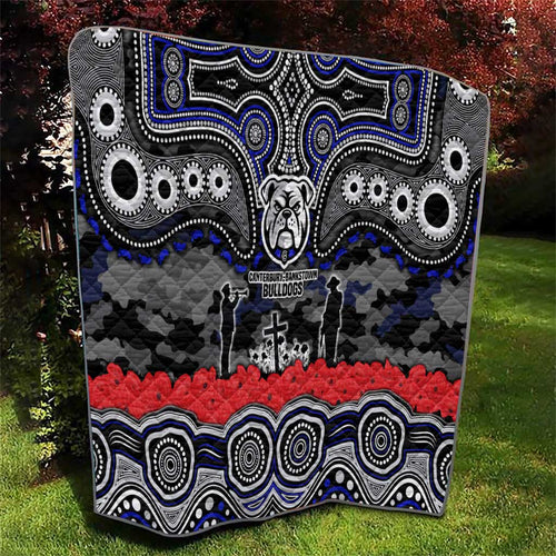 ANZAC Day Canterbury Bankstown Bulldogs Quilt Military Memorial Aboriginal Indigenous Art