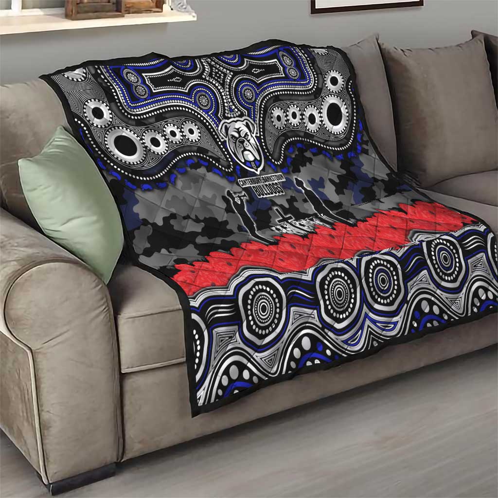 ANZAC Day Canterbury Bankstown Bulldogs Quilt Military Memorial Aboriginal Indigenous Art