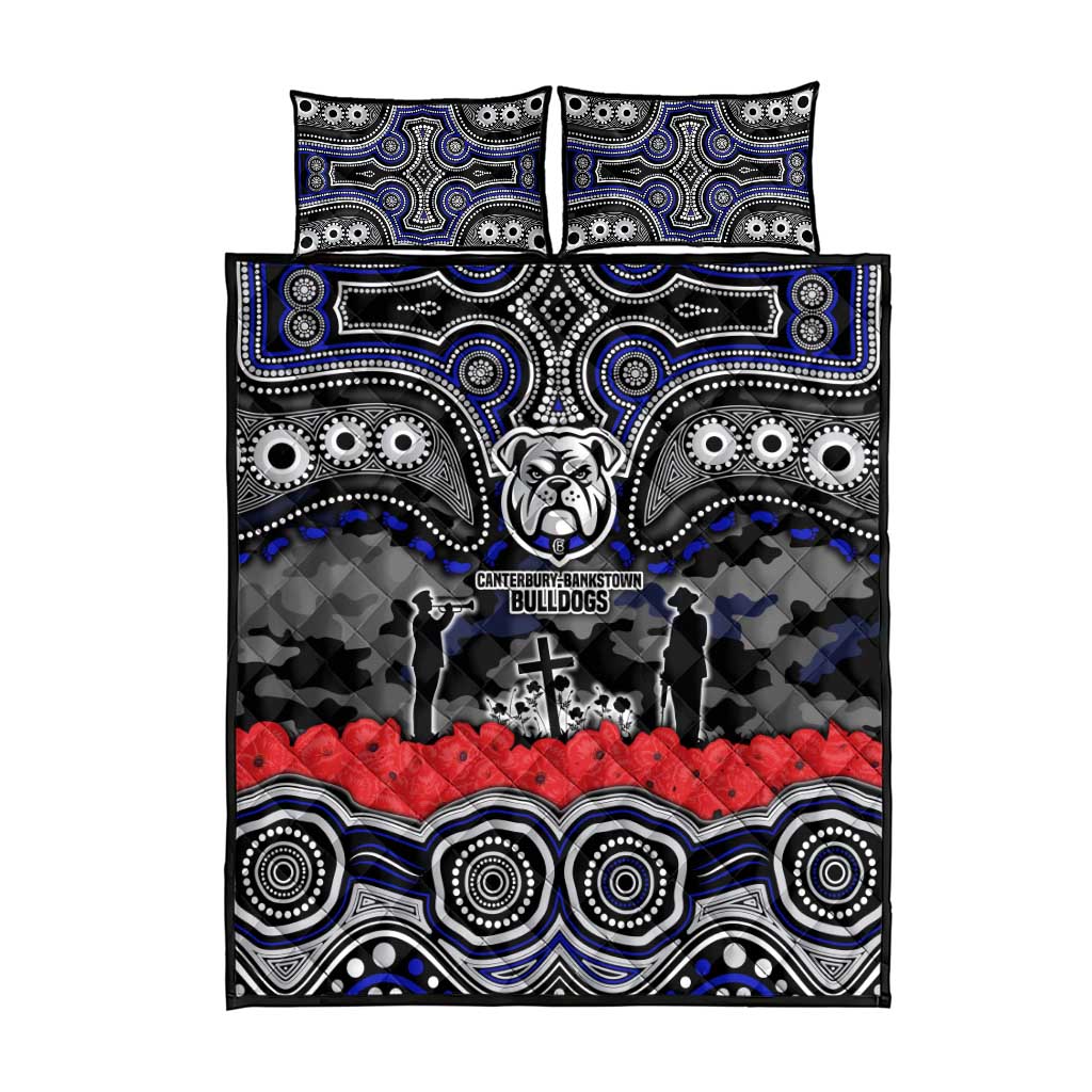 ANZAC Day Canterbury Bankstown Bulldogs Quilt Bed Set Military Memorial Aboriginal Indigenous Art