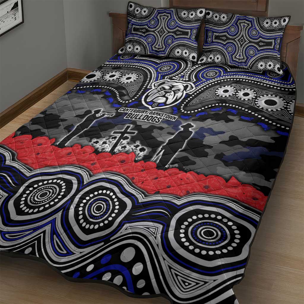 ANZAC Day Canterbury Bankstown Bulldogs Quilt Bed Set Military Memorial Aboriginal Indigenous Art