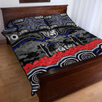 ANZAC Day Canterbury Bankstown Bulldogs Quilt Bed Set Military Memorial Aboriginal Indigenous Art