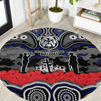 ANZAC Day Canterbury Bankstown Bulldogs Round Carpet Military Memorial Aboriginal Indigenous Art