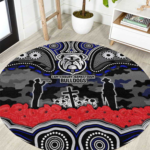 ANZAC Day Canterbury Bankstown Bulldogs Round Carpet Military Memorial Aboriginal Indigenous Art