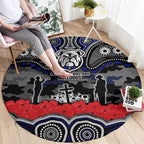 ANZAC Day Canterbury Bankstown Bulldogs Round Carpet Military Memorial Aboriginal Indigenous Art