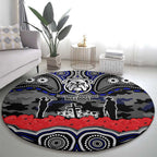ANZAC Day Canterbury Bankstown Bulldogs Round Carpet Military Memorial Aboriginal Indigenous Art