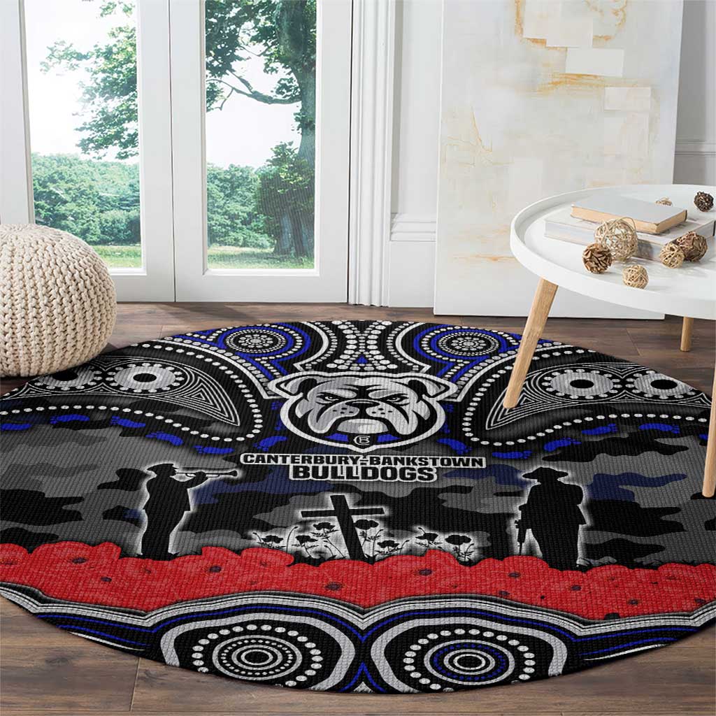 ANZAC Day Canterbury Bankstown Bulldogs Round Carpet Military Memorial Aboriginal Indigenous Art