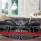 ANZAC Day Canterbury Bankstown Bulldogs Round Carpet Military Memorial Aboriginal Indigenous Art