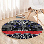 ANZAC Day Canterbury Bankstown Bulldogs Round Carpet Military Memorial Aboriginal Indigenous Art