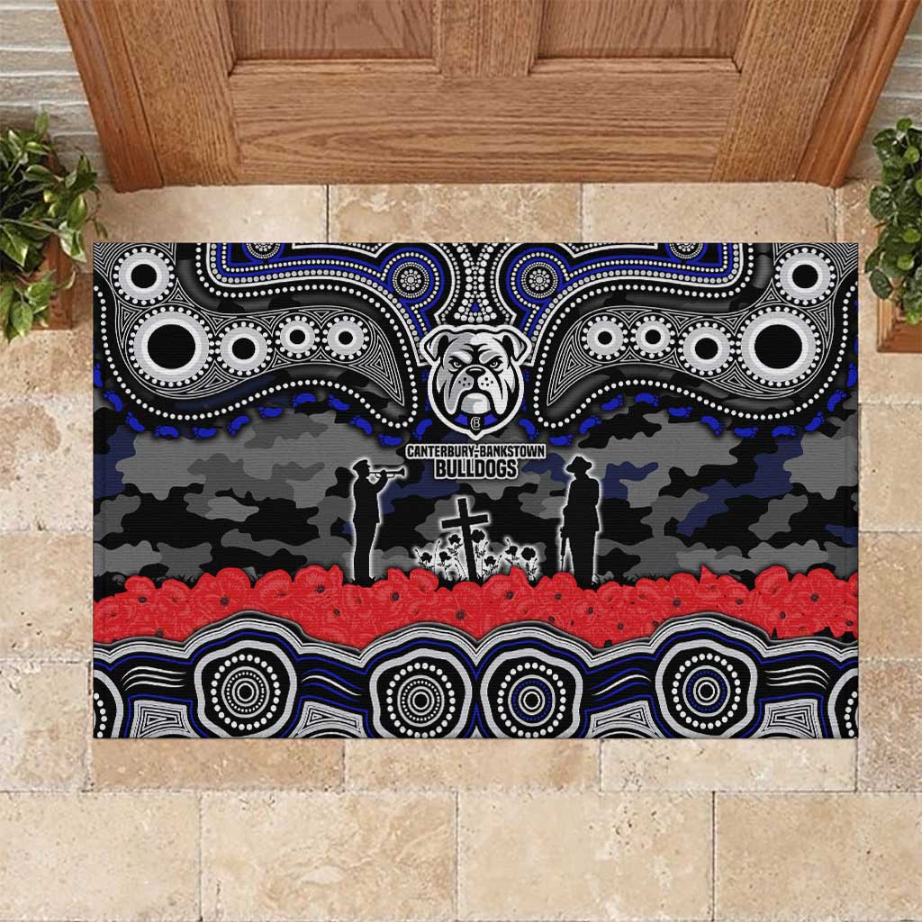 ANZAC Day Canterbury Bankstown Bulldogs Rubber Doormat Military Memorial Aboriginal Indigenous Art