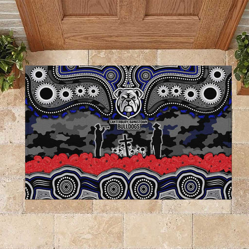 ANZAC Day Canterbury Bankstown Bulldogs Rubber Doormat Military Memorial Aboriginal Indigenous Art