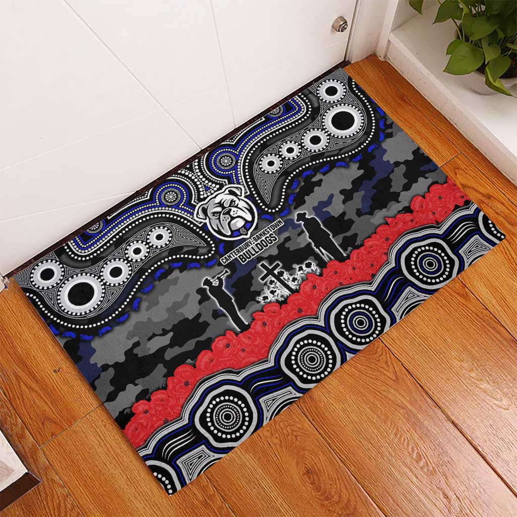 ANZAC Day Canterbury Bankstown Bulldogs Rubber Doormat Military Memorial Aboriginal Indigenous Art
