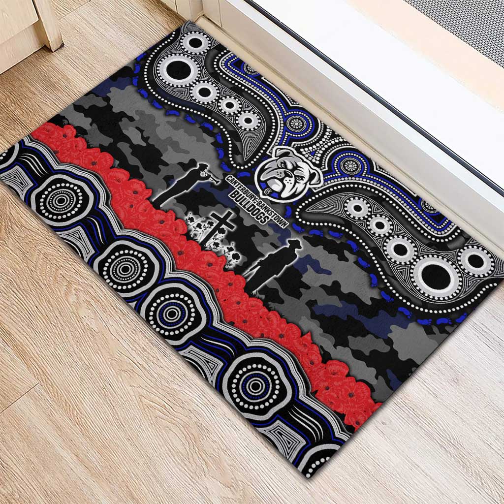 ANZAC Day Canterbury Bankstown Bulldogs Rubber Doormat Military Memorial Aboriginal Indigenous Art