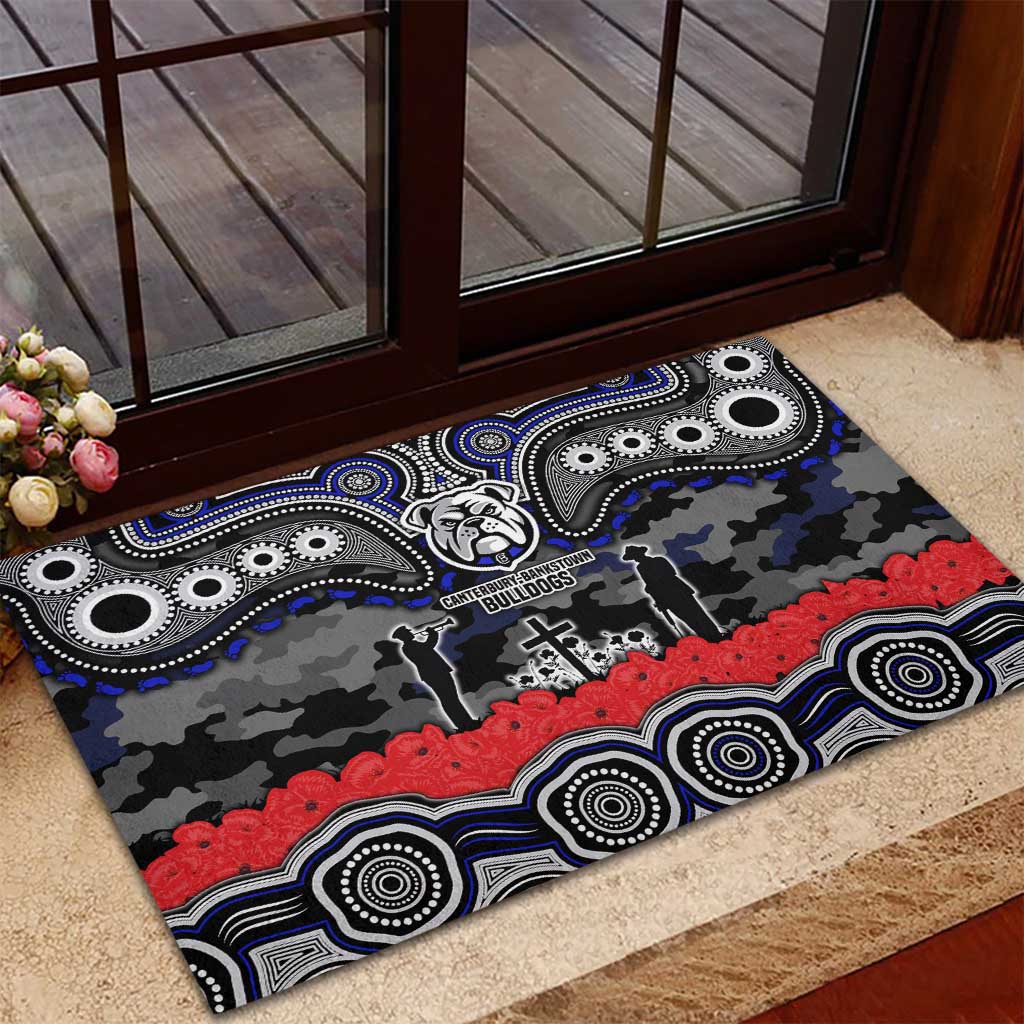 ANZAC Day Canterbury Bankstown Bulldogs Rubber Doormat Military Memorial Aboriginal Indigenous Art