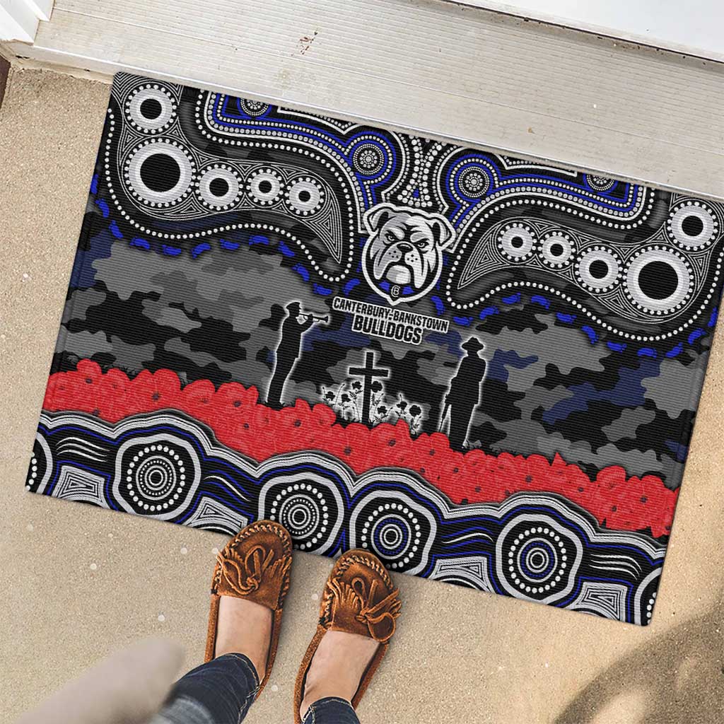 ANZAC Day Canterbury Bankstown Bulldogs Rubber Doormat Military Memorial Aboriginal Indigenous Art