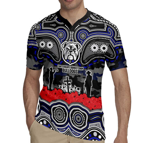 ANZAC Day Canterbury Bankstown Bulldogs Rugby Jersey Military Memorial Aboriginal Indigenous Art