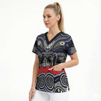 ANZAC Day Canterbury Bankstown Bulldogs Scrub Top Military Memorial Aboriginal Indigenous Art