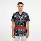 ANZAC Day Canterbury Bankstown Bulldogs Scrub Top Military Memorial Aboriginal Indigenous Art