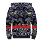 ANZAC Day Canterbury Bankstown Bulldogs Sherpa Hoodie Military Memorial Aboriginal Indigenous Art