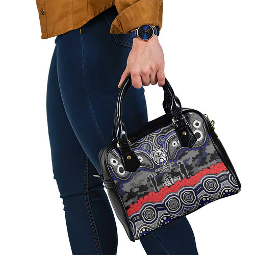 ANZAC Day Canterbury Bankstown Bulldogs Shoulder Handbag Military Memorial Aboriginal Indigenous Art