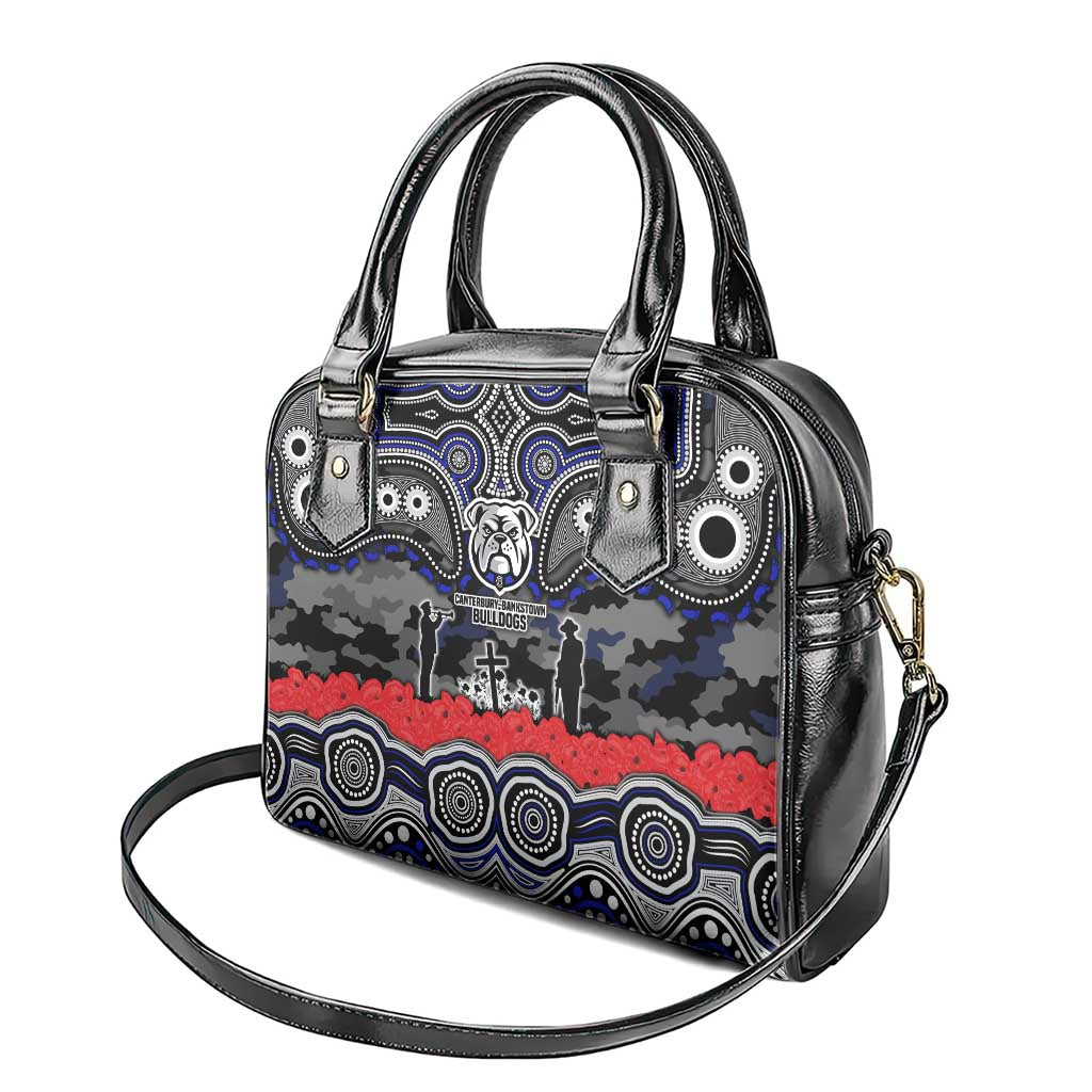 ANZAC Day Canterbury Bankstown Bulldogs Shoulder Handbag Military Memorial Aboriginal Indigenous Art