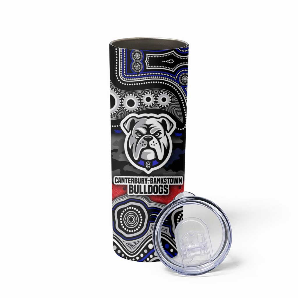 ANZAC Day Canterbury Bankstown Bulldogs Skinny Tumbler Military Memorial Aboriginal Indigenous Art