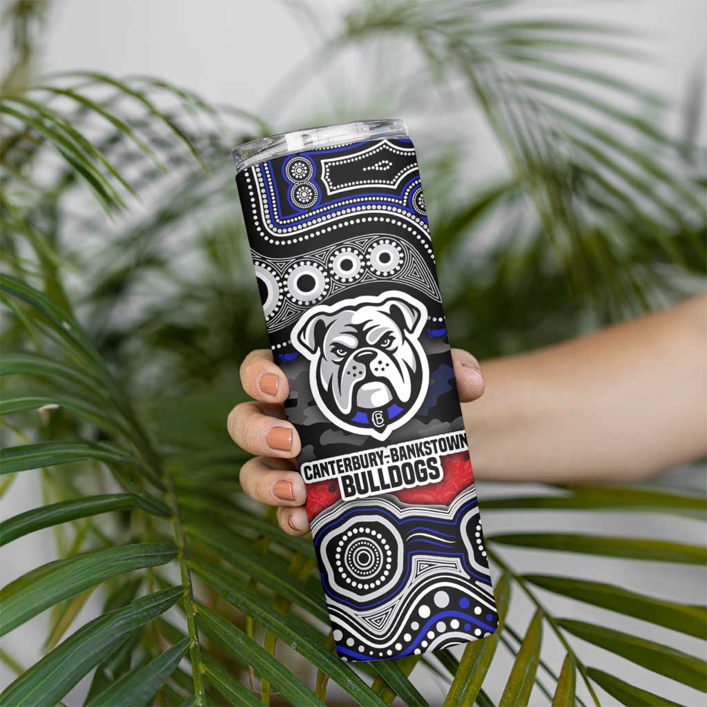 ANZAC Day Canterbury Bankstown Bulldogs Skinny Tumbler Military Memorial Aboriginal Indigenous Art