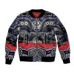 ANZAC Day Canterbury Bankstown Bulldogs Sleeve Zip Bomber Jacket Military Memorial Aboriginal Indigenous Art