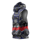 ANZAC Day Canterbury Bankstown Bulldogs Sleeveless Hoodie Military Memorial Aboriginal Indigenous Art
