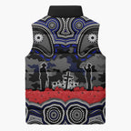 ANZAC Day Canterbury Bankstown Bulldogs Sleeveless Puffer Jacket Military Memorial Aboriginal Indigenous Art