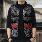 ANZAC Day Canterbury Bankstown Bulldogs Sleeveless Puffer Jacket Military Memorial Aboriginal Indigenous Art