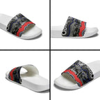 ANZAC Day Canterbury Bankstown Bulldogs Slide Sandals Military Memorial Aboriginal Indigenous Art