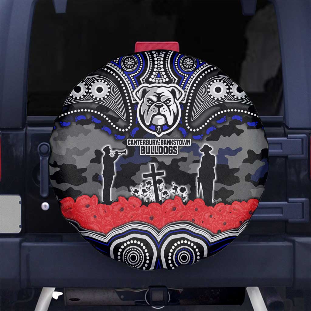 ANZAC Day Canterbury Bankstown Bulldogs Spare Tire Cover Military Memorial Aboriginal Indigenous Art