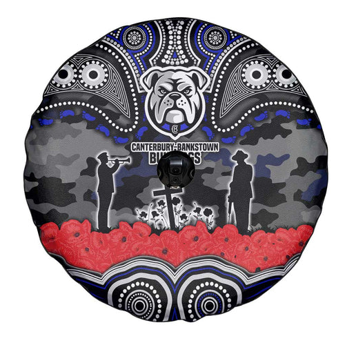 ANZAC Day Canterbury Bankstown Bulldogs Spare Tire Cover Military Memorial Aboriginal Indigenous Art
