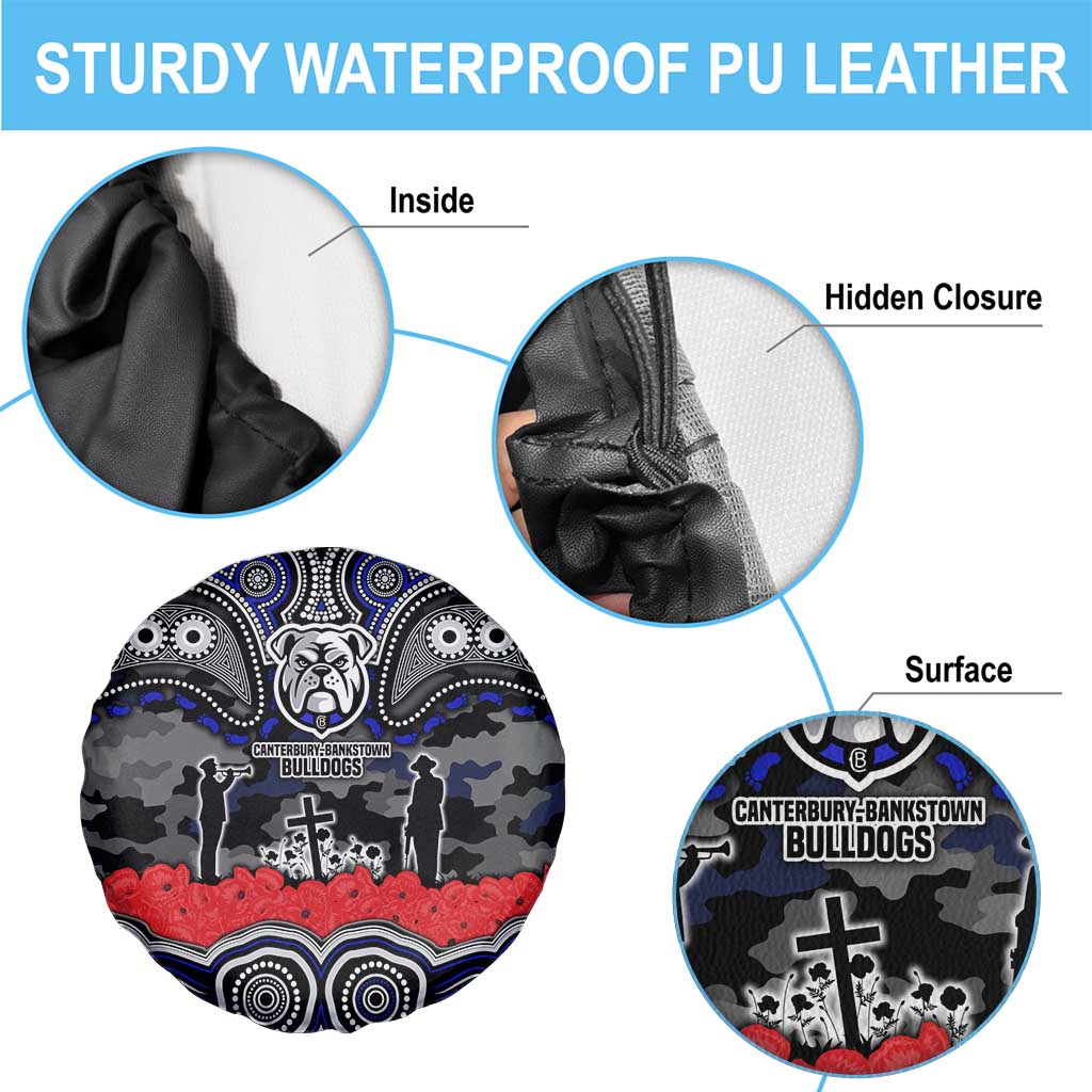 ANZAC Day Canterbury Bankstown Bulldogs Spare Tire Cover Military Memorial Aboriginal Indigenous Art