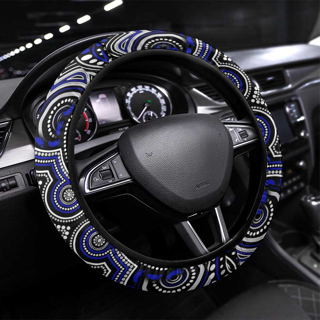 ANZAC Day Canterbury Bankstown Bulldogs Steering Wheel Cover Military Memorial Aboriginal Indigenous Art