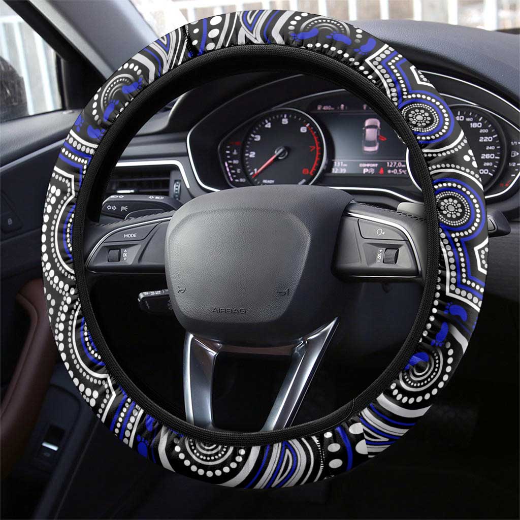 ANZAC Day Canterbury Bankstown Bulldogs Steering Wheel Cover Military Memorial Aboriginal Indigenous Art