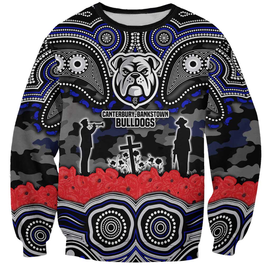 ANZAC Day Canterbury Bankstown Bulldogs Sweatshirt Military Memorial Aboriginal Indigenous Art