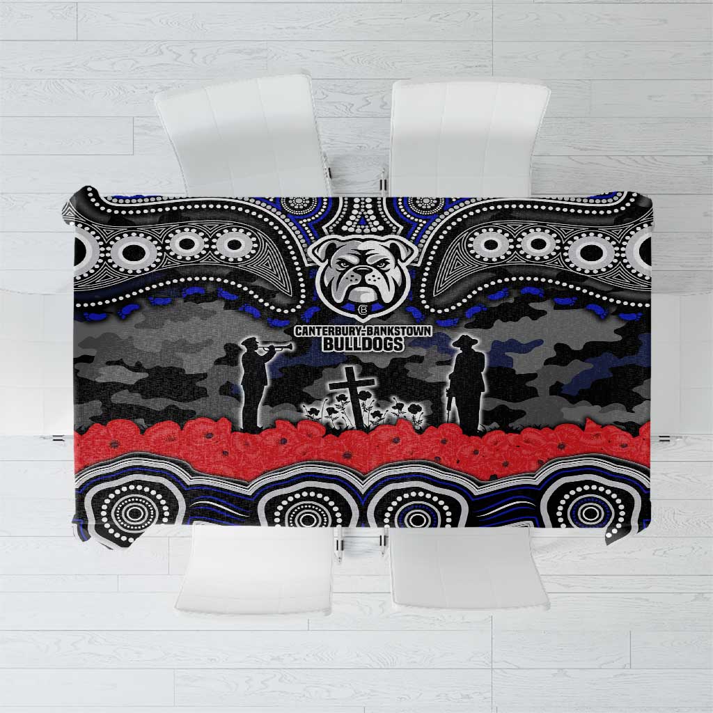 ANZAC Day Canterbury Bankstown Bulldogs Tablecloth Military Memorial Aboriginal Indigenous Art