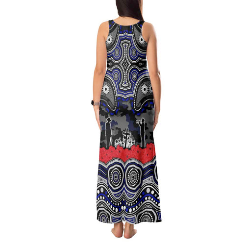 ANZAC Day Canterbury Bankstown Bulldogs Tank Maxi Dress Military Memorial Aboriginal Indigenous Art