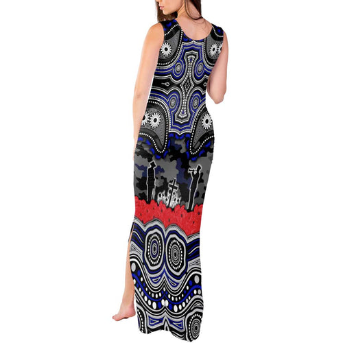 ANZAC Day Canterbury Bankstown Bulldogs Tank Maxi Dress Military Memorial Aboriginal Indigenous Art