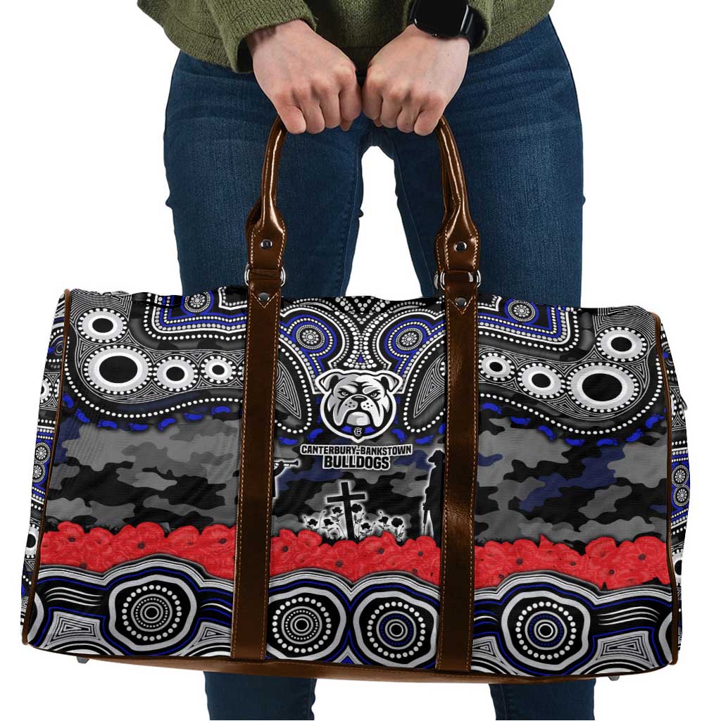 ANZAC Day Canterbury Bankstown Bulldogs Travel Bag Military Memorial Aboriginal Indigenous Art