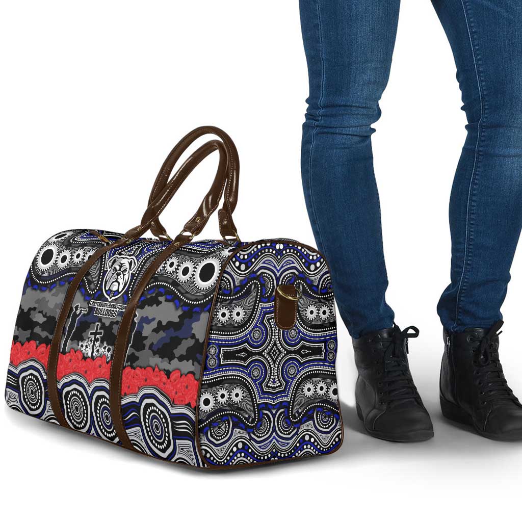 ANZAC Day Canterbury Bankstown Bulldogs Travel Bag Military Memorial Aboriginal Indigenous Art